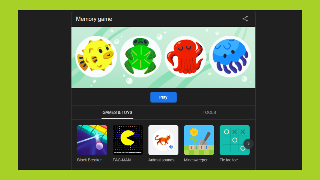 Google Memory Game